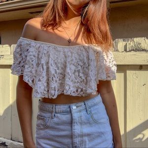 Olive Tree Off-Shoulder Crop